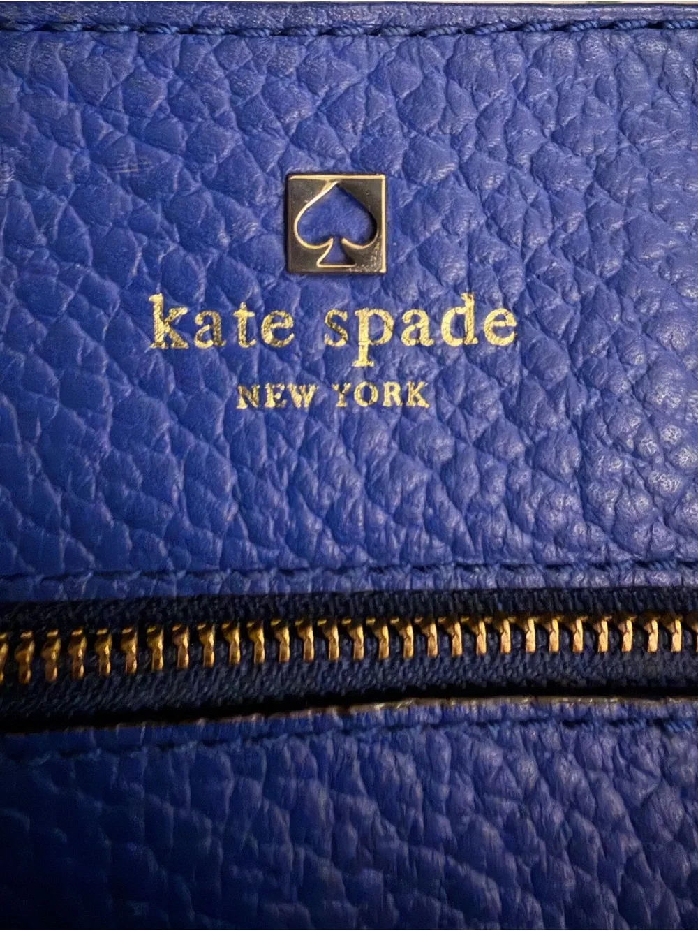 Kate Spade Linda Blue Leather Tote Bag